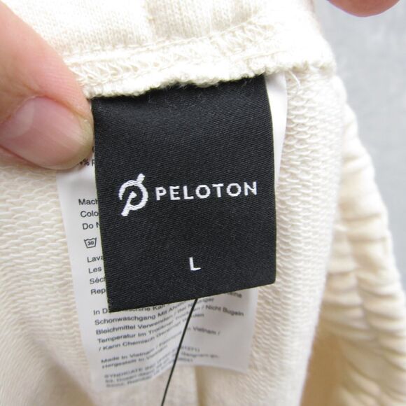 Peloton Women’s Size Large Unwind French Terry Cloth Women's Shorts Cream NWT - Picture 6 of 13